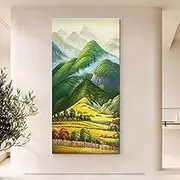 Art Hand-Painted Oil Painting - Simple Mountain Peak Scenery Texture Modern Large Size Canvas Wall Art Painting,Sofa Background Living Room Bedroom Home Decorations,As Shown,60 X 120 Cm(24"X48")