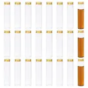 120ml Clear Glass Vials, 24 Pack Small Liquid Sample Vial Empty Jars, Golden Cap