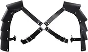 [FEESHOW] Men's Knights Leather Body Chest Harness Shoulder Guard Armour Costumes