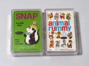 Vintage Whitman Card Game Snap Animal Rummy 1960s 4493 4461 NEW
