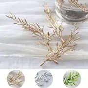 25 Mini 6" Metallic Leaves Artificial Fern Stems Vase Fillers Party Decorations