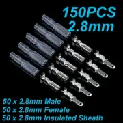 US Stock 2.8mm Female / Male Spade Quick Splice Crimp Terminals Connector Kit