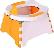 Portable Potty,Foldable Potty Training Seat,Potty Chair,Car Small Toilet,Kids Oldable Urinal,with 30pcs Trash Bag,for Home, Car, Outdoor,Indoor,Travel, Picni (Orange)
