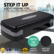 Fitness Exercise Aerobic Step Bench 2 Level Block Home Commercial Gym Workout AU