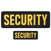 SECURITY Patch with Hook and Loop for Vest Clothes Backpacks Hats Yellow