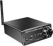 60W o Receiver Amplifier BT5.0 o Receiver Transmitter Digital o Power Amplifier Support USB AUX 60W*2 Power Cable Black One Size