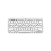 [920-011754] Pebble Keys 2 K380S Slim Bluetooth Wireless Keyboard - Tonal White