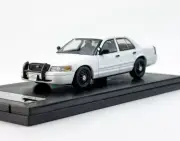 EY Rollin 1:64 White CV CROWN VICTORIA Police Model Diecast Display Car