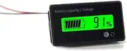 DC 12V 24V 36V 48V 72V Battery Meter, Battery Capacity Voltage Monitor Gauge Indicator, Lead-Acid&Lithium ion Battery Tester, for Golf Cart RV Marine Boat Club Car Motorcycle - With Alarm, GN/B/WH, Green