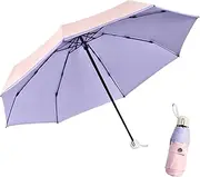 [OZ SMART Australia] Pocket Mini Compact Umbrella with 8-Rib Frame for Sun/Rain, Travel Windproof Folding Parasol with UPF 50 UV Sun Protection, Portable Golf Small Parasol
