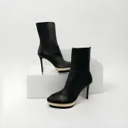 ANN DEMEULEMEESTER Size UK 6 EU 39 Leather Heeled Ankle Boots Made in Italy