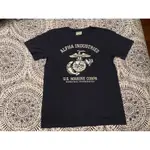 【日本現貨M】美國 ALPHA INDUSTRIES 日本支線 LOGO 短袖TEE T-SHIRT 海軍 全新公司貨