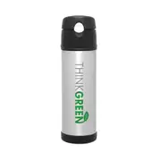 Thermos Vacuum Insulated Durable Hydration Bottle with Straw Think Green 530ml