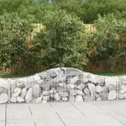 Arched Gabion Basket 200x30x40/60 cm Galvanised Iron