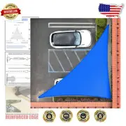 Heavy Duty Blue Right Triangle Sun Shade Sail - 95% UV Blockage, 3-