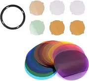 Godox AK-R16 Round Color Filters Kit with V-11C, Compatible with Godox V1 Flash, H200R, AD200, AD200 Pro (15 Colors, 30 Pieces)