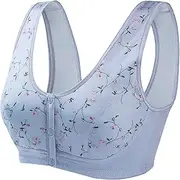 [Generic] Print Floral Ring Bra Button No Steel Vest Front Wome Womens Bra Pack