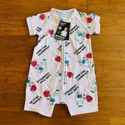 Bonds Baby Strawberry Milkshake Milk Shake Pink Zip Wondersuit Romper Size 1