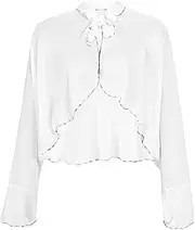 [HEYDHSDC] Wedding Wraps Women's Long Sleeve Chiffon Cardigan Elegant Shrug Tops Cover Up for Party Dress Accessory