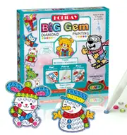 Magical Big Gem Painting DIY Arts and Crafts DIY Diamond Painting Stickers Kits for Kids Diamond Art Sticker Paint with Diamonds -Christmas Fun
