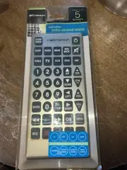 Emerson Universal 5 Devices Auto Code Search Remote Control Jumbo Giant New NIB