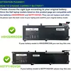 H5H20 6GTPY Battery for Dell XPS 15 9570-CPC1J 9570-CTXKW 15-9570-D154 KHCK5