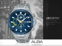 在飛比找Yahoo!奇摩拍賣優惠-ALBA 雅柏 手錶專賣店 國隆 AM3297X1 三眼計時