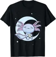 Blue Axolotl Book Reading Ambystoma Mexicanum Walking Fish T-Shirt Hoodie