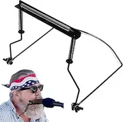 [Rukjmqi] Harmonica Holder Neck | Metal Neck Holder Adjustable Harmonica Holder - Anti-Scratch Neck Rack Professional Support Accessory for Adults