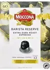 60 (6X10)Capsules Moccona Barista Reserve Extra Dark Roast Espresso Intense Bold