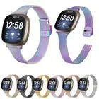 For Fitbit Versa 4/Sense 2 Stainless Steel Metal Mesh Watch Band Strap Wristband