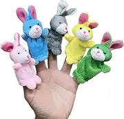Finger Puppets,Plush Bunny Interactive Toys Set of 5 | Soft Plush Animals Puppet Toys for Kids Boys Girls for Shows, Playtime, Schools