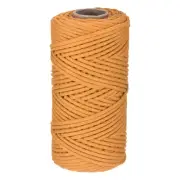 Macrame Cord 4mm x 109 Yard, Cotton Rope Twisted [for Plant Hangers]-Gold