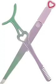 VICASKY 1 Set Precision Eyelash Tweezers and Clip Durable Lash Tool for Extensions for Personal Use Gradient