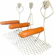 Hot Dog Roaster,Funny Stainless Steel Three Man Hot Dog Grill Forks Sausage Marshmallow Grill Roasting Stick, Portable Rack Barbecue BBQ Grill for Camping (A-Hug Head)