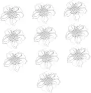 Veemoon 10Pcs Lace Flower Embroidery Patches for Clothing Chic Sew Appliques for Bags and Crafts Durable and Non Fading Decorative Embellishments