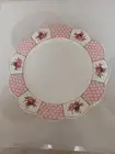Set of 4 Grace Teaware 11" Pink/White Rose / Peony Dinner Plates Scalloped Edge
