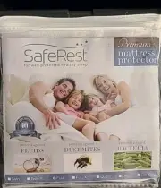 New Safe Rest FULL Fitted Sheet Style Premium Mattress Protector