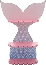 Solid Wood Mermaid Tail Wall Storage Rack Elegant Decor for Bedroom Living Room Crystal Display Shelf
