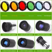 Plossl Eyepiece 3X Barlow Lens Color Filter Astronomical Telescope Accessory Kit