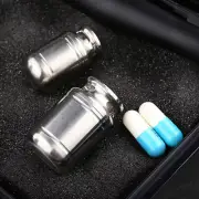 Titanium Waterproof Container Tank Portable Survival EDC Pill Box Keychain