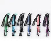 5-section Folding Trekking Poles Walking Stick Hiking Naturehike Antishock red 95-110cm
