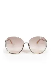 Silver Milla Oversized Round Sunglasses