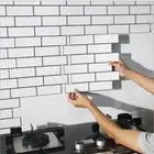 White Subway Peel and Stick 3D Tile Sticker Wall Tiles Kitchen Bathroom