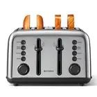 BUYDEEM DT640 4-Slice Toaster, Extra Wide Slots, Retro Stainless Steel with High