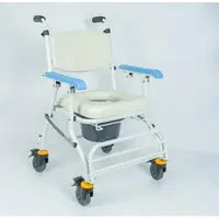 在飛比找大樹健康購物網優惠-【均佳】鋁合金推手型可收合附輪洗澡便器椅（JCS-208）廠