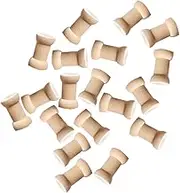 20Pcs Vintage Style Empy Wooden Bobbins Spools Reels Organizer for Sewing Ribbons T Wood Crafts Tools Thread Wire