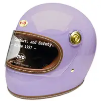 在飛比找蝦皮商城優惠-EVO 891 丁香紫 經典車縫復古樂高全罩 安全帽 樂高帽