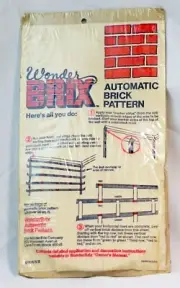 Wonder Brix - Aitomatic Brick Pattern Item 1976 WD - Vintage