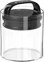 Prepara Evak Fresh Saver, Small-Short Airless Canister with Black handle, 0.5 Quart, Clear